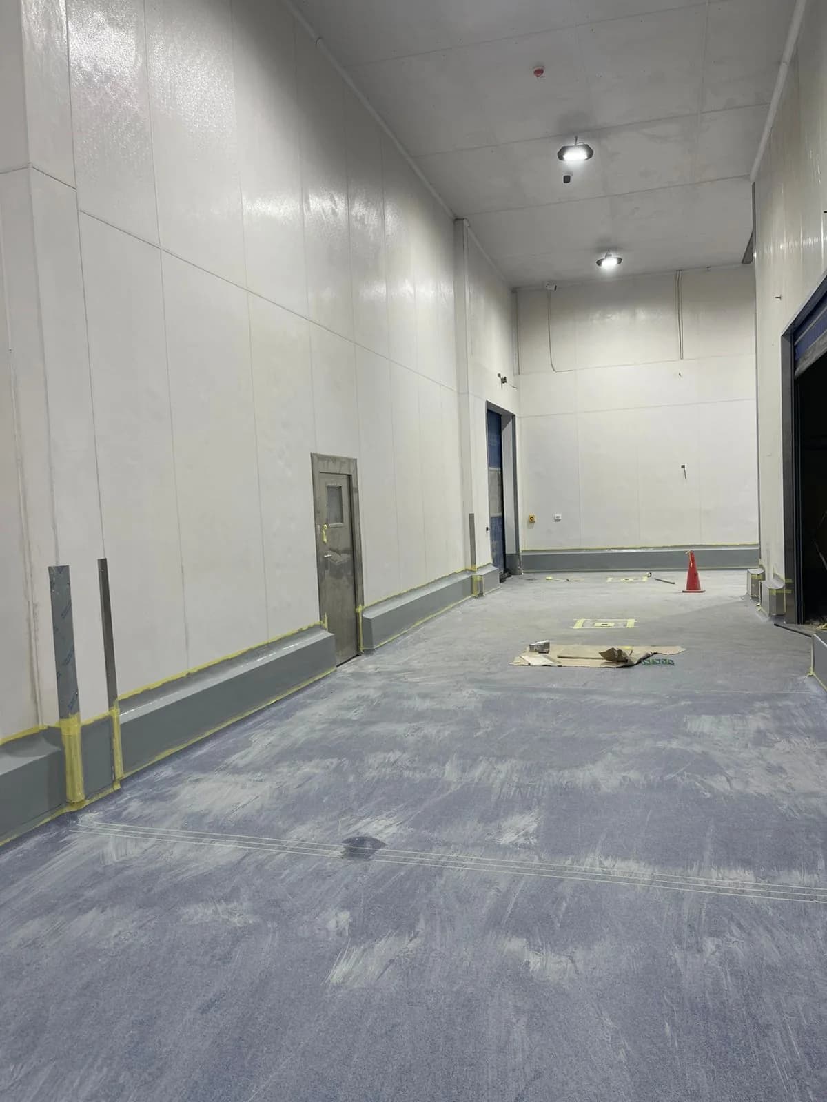 FRP wall panels in a clean facility